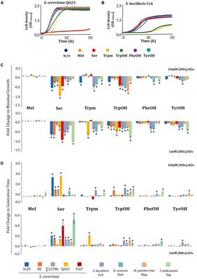 Aromatic Amino Acid-Derived Compounds Induce Morphological Changes and Modulate the Cell Growth of Wine Yeast Species